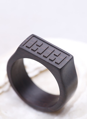 印章刻字手工情侣古典木戒指定制