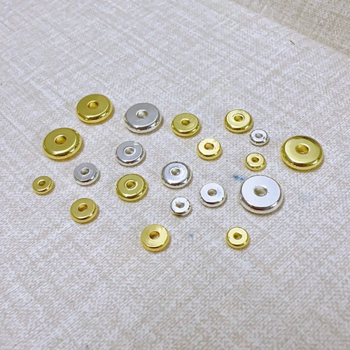 316钛钢精雕真空镀18K金银色隔片垫片搭配水晶手链diy饰品配件