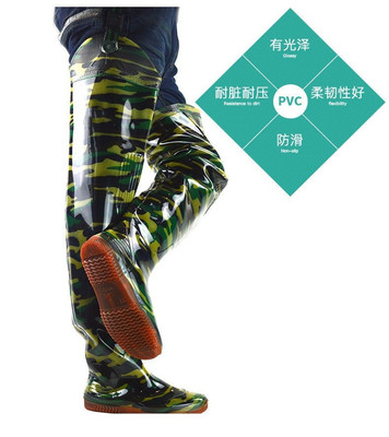 男女迷彩插秧加厚软底专用水鞋