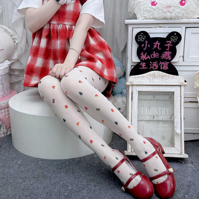 薄款连裤丝袜星星提花纯欲