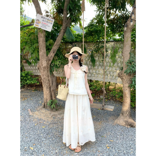 夏季甜美套装裙温柔连衣裙两件套