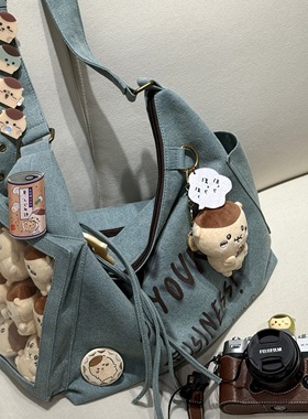 NanNanS 轻松痛包10cm15cm娃包小食量大容量单肩斜挎牛仔休闲百搭