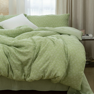 a类全棉双层纱布四件套纯棉100床单被套小提花床上用品夏 2026新款