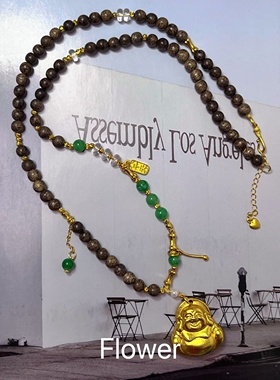 金色佛公吊坠项链新中式复古民族风保平安转运高级感佛牌毛衣链