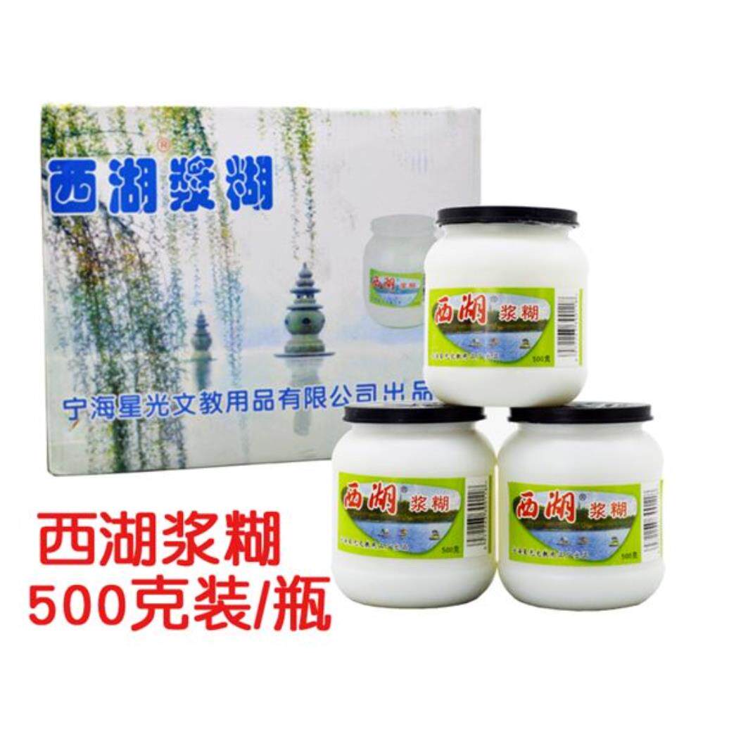 包邮整箱西湖浆糊塑料瓶装浆糊 500克白胶水对联宣传画广告张贴裱