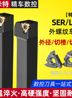 数控车床圆车刀杆外螺纹刀杆刀具SEL反手16ER刀片2020K16刀尖侧边