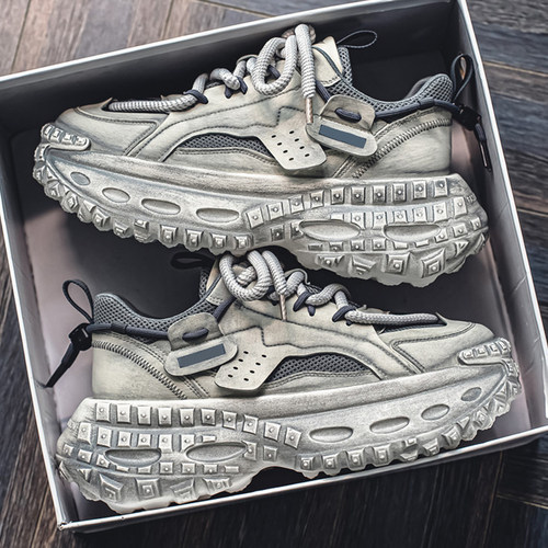 【特大码男鞋男士老爹鞋子加宽】