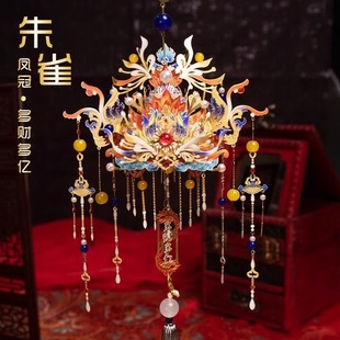 艺模凤冠 3D立体拼图金属拼装模型手工diy材料送礼物车载挂饰摆件