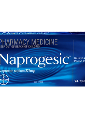 Naprogesic澳洲bayer拜耳痛经小蓝片萘普生生理姨妈痛经止疼药R