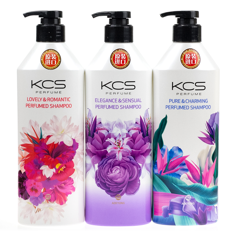 韩国进口爱敬kcs可希丝花香 香水洗发水 干性受损修护 新包装