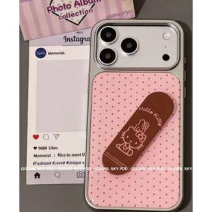 ins风粉底红波点适用iPhone15苹果17promax手机壳14pro max新款