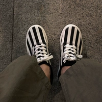Mùa hè 2019 mới cặp đôi sinh viên Harajuku sọc vải hoang dã ulzzang giày lười xu hướng giày - Plimsolls giầy thể thao nam lining