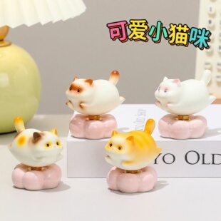 福瑞猫猫乐悠悠好运转转乐解压桌面小摆件可爱小猫咪节日礼品礼物