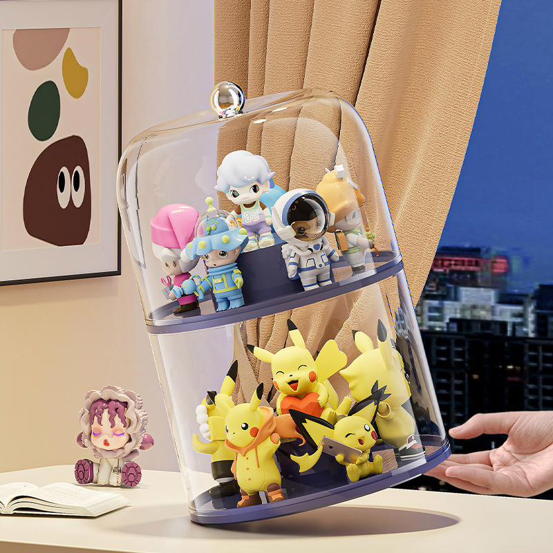 旋转盲盒展示架泡泡玛特手办