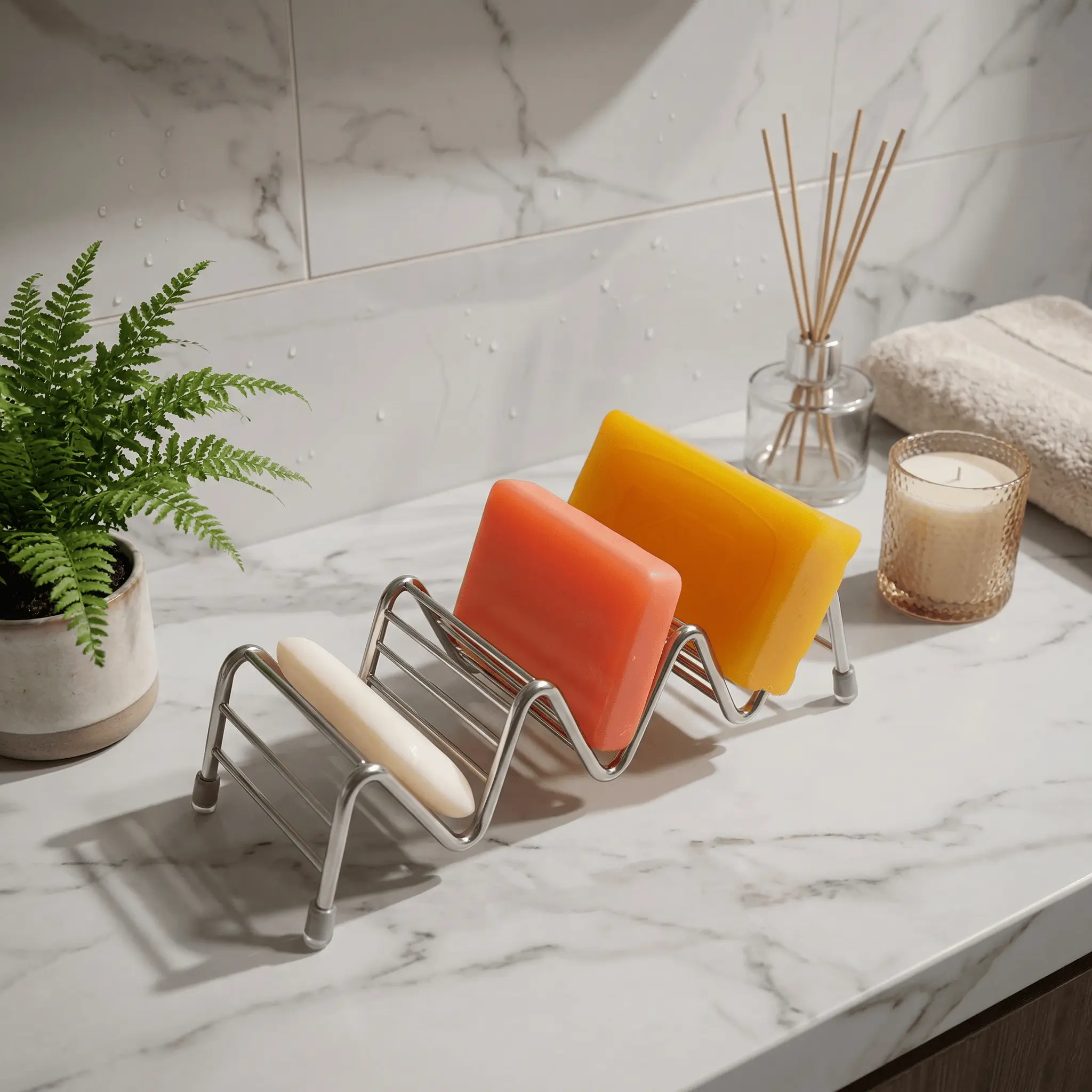 肥皂盒简约不锈钢型收纳架创意家用卫生间沥水肥皂托香皂置物架