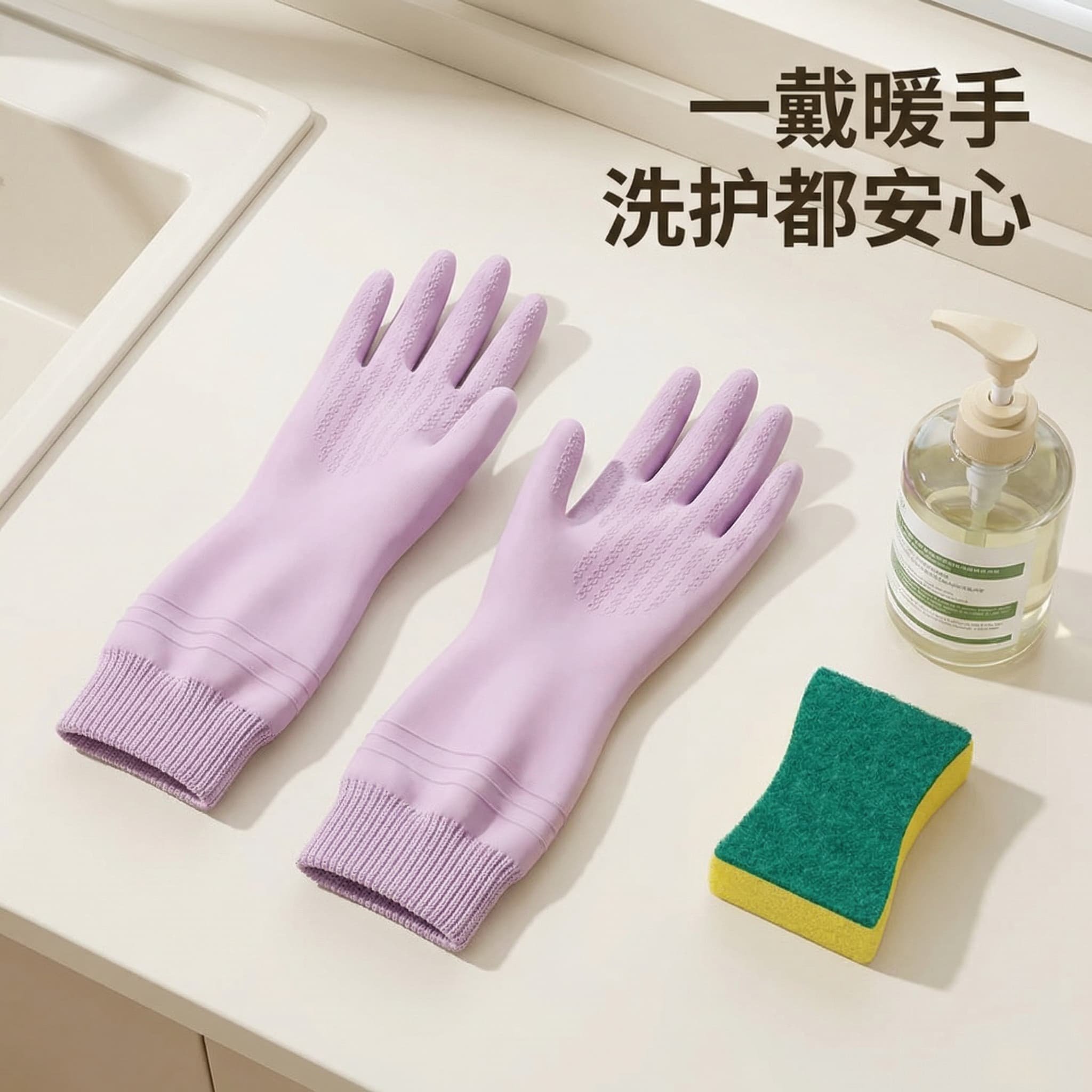 洗碗手套加绒加厚保暖冬季家用洗衣服家务清洁丁晴手套厨房女耐用,宠物/宠物食品及用品,猫狗免洗清洁,淘宝优惠券,粉丝福利购,淘宝优惠卷