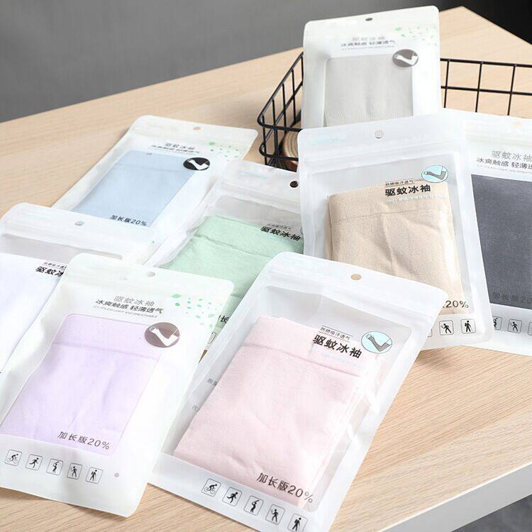 韩国冰袖冰丝防晒袖套户外加厚纯色无缝护袖男女运动开车袖套批发