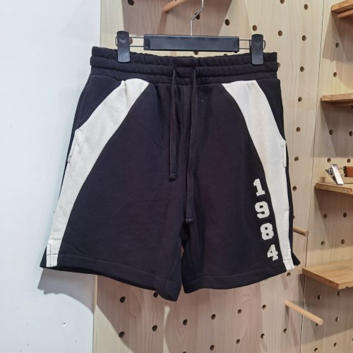 大码美式宽松短款男士夏季高克重毛圈拼色运动休闲裤四分潮流短裤