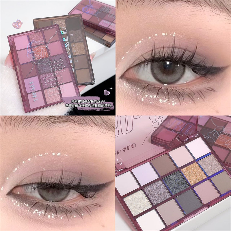 DIKALU烟熏妆暗夜骑士眼影盘暗黑色灰色深色系水泥盘欧美妆多色系