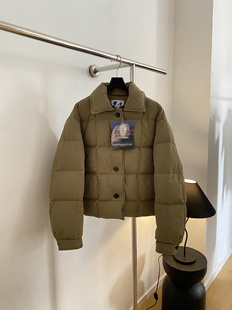 小廓形翻领羽绒服女短款利落