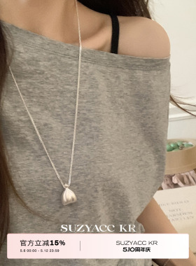 suzyacc kr早秋新品钱袋子锦囊毛衣链女简约小众高级百搭长项链