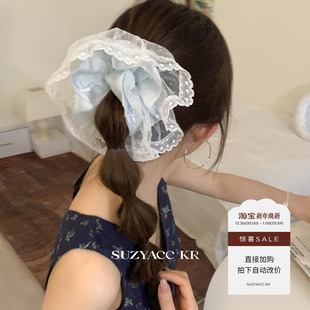 梦境双层蕾丝发圈法式 任选4件 复古低马尾皮筋小众头绳 99元