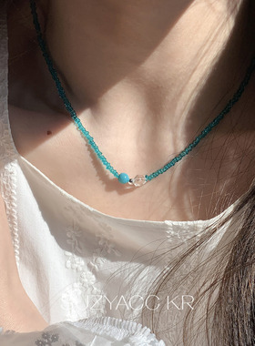 【新品限时2件88折】3.25 20：00 夏日清爽蓝色串珠项链