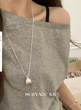 suzyacc kr早秋新品钱袋子锦囊毛衣链女简约小众高级百搭长项链