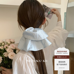 韩国博主风超大发圈温柔高级感低马尾皮筋发饰 任选4件 99元