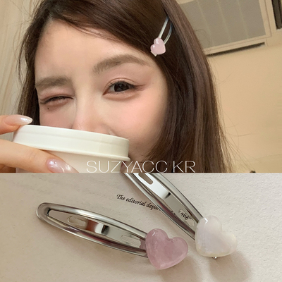 suzyacc kr果冻爱心刘海夹简约ins风百搭叠戴高级BB夹女侧边发夹