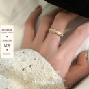 suzyacc kr合成锆石打结戒指轻奢高级感食指戒气质小众指环可调节