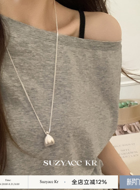 suzyacc kr早秋新品钱袋子锦囊毛衣链女简约小众高级百搭长项链