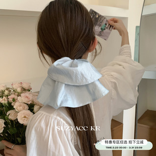 韩国博主风超大发圈温柔高级感低马尾皮筋发饰 任选4件 99元