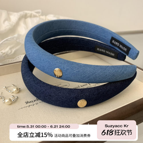 金属标牛仔发箍牛仔发箍