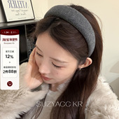 20点高智感灰色毛呢宽边发箍 1.7 新品 限时2件88折