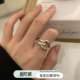 个性 时尚 食指戒 kr韩国极简小众打结纯银戒指2026年新款 suzyacc
