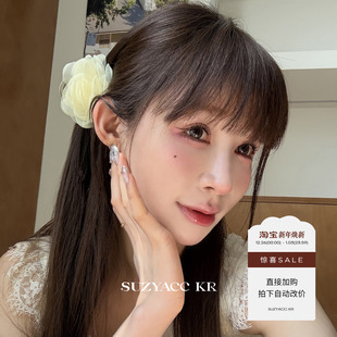 黄色网纱花朵抓夹女2025小清新纯欲风盘发发圈 任选4件 99元