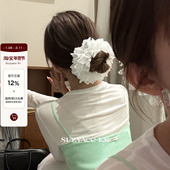 任选4件 99元 彩色花瓣蕾丝发圈小众设计高级感ins低马尾头绳女