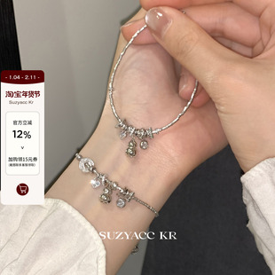 suzyacc kr纯银葫芦小盘缠串珠手链女轻奢小众精致高级感百搭手饰