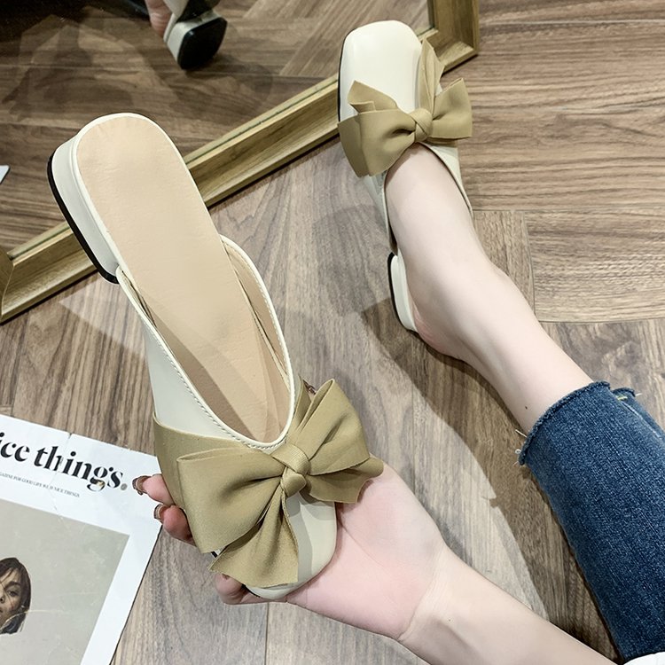 百搭仙女平底包头半拖鞋