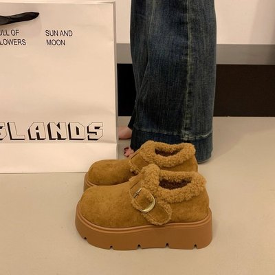 冬季爆款雪地靴乐福鞋毛毛棉鞋