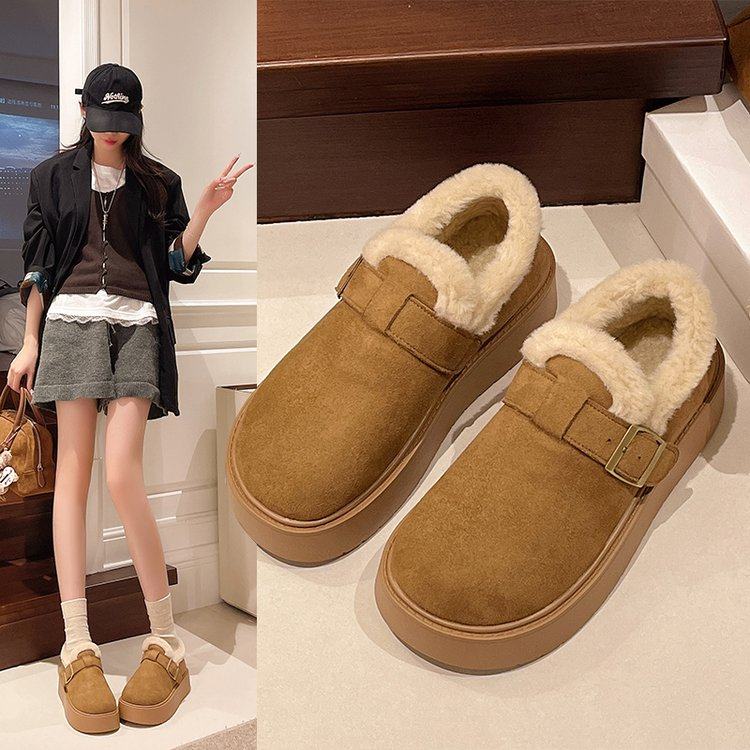 厚底雪地靴女加绒保暖