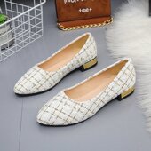 女平底2023夏款 奶奶鞋 百搭韩版 单鞋 时尚 仙女温柔鞋 网红小香风鞋 子