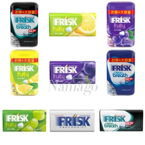 日本直邮FRISK薄荷糖清凉提神柠檬葡萄水果味清新润嗓便携小零食
