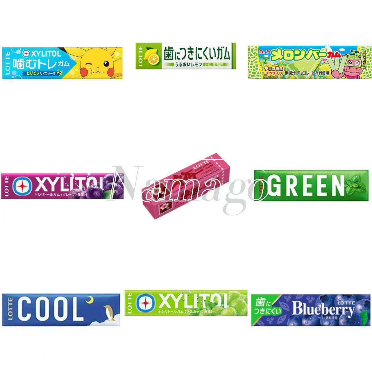 日本直邮Lotte乐天口香糖清爽薄荷木糖醇清新口气便携包装泡泡糖