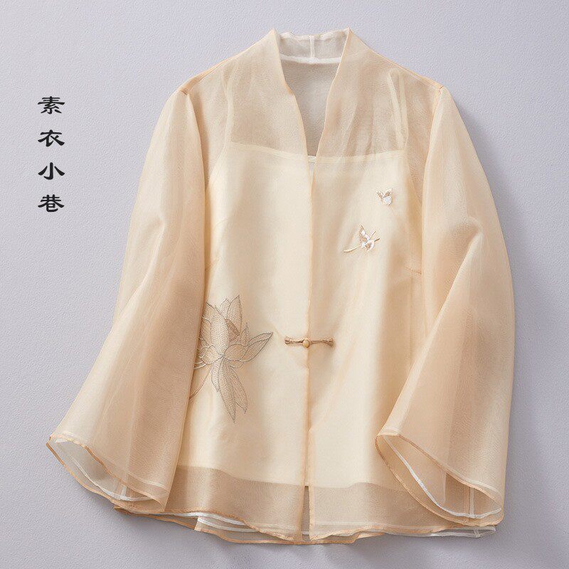 小众设计禅意轻国风防晒春夏汉服
