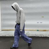 Tiesake鼹鼠皮Moleskin蓝色复古水洗Vintage太极宗师法工裤