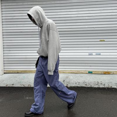 Tiesake鼹鼠皮Moleskin蓝色复古水洗Vintage太极宗师法工裤