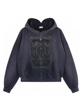 Tiesake Missing In Action 纯棉拉链卫衣