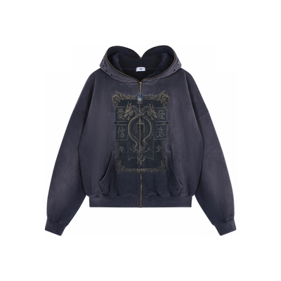 Tiesake Missing In Action 纯棉拉链卫衣